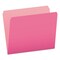 Pendaflex Colored File Folders Straight Tab Letter Size Pink/Light Pink 100/Box